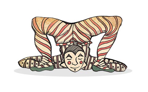 Card character contortionist